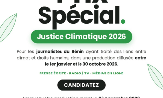 Prix Spécial Justice Climatique 2026 : les candidatures sont ouvertes !